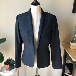 Calvin Klein Striped Navy Blazer